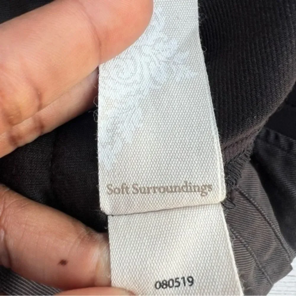 Soft‎ Surroundings Jogger Pants Womens M Embroidered Serengeti in Vintage Black - Picture 8 of 12